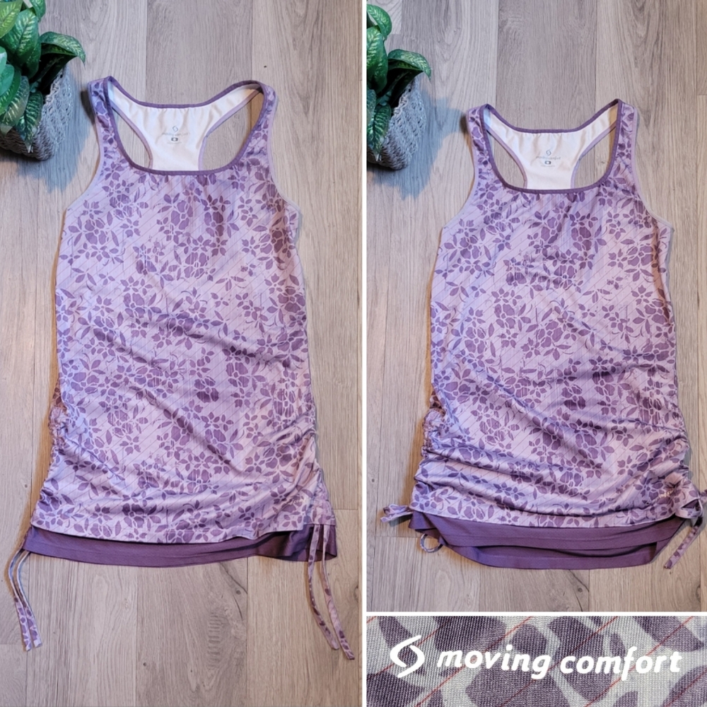 Moving Comfort Rouched Sides Athletic Racerback, Women's Small - Picture 2 of 12
